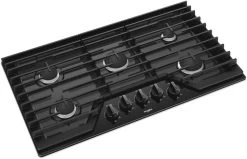 Whirlpool® 36" Black Gas Cooktop -Professional Kitchen Appliance Store 92c5c547 dac5 4b12 af97 75ce3089dee4 2