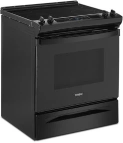 Whirlpool® 30" Black Freestanding Electric Range -Professional Kitchen Appliance Store 96293c72 100d 4ab7 9299 ec9f0f5852a3