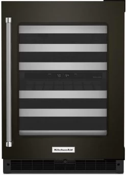 KitchenAid® 24" Black Stainless Steel Wine Cooler -Professional Kitchen Appliance Store 9b28c918 855a 4108 8085 d197cdce6850