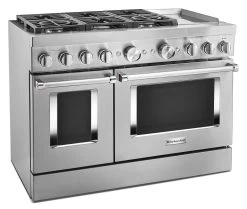 KitchenAid® 48" Stainless Steel Commercial Style Freestanding Dual Fuel Range -Professional Kitchen Appliance Store 9e9fd07a 5cd8 4332 a7ca a1bc21058034