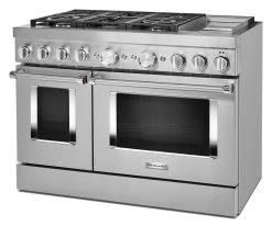 KitchenAid® 48" Stainless Steel Commercial Style Freestanding Dual Fuel Range -Professional Kitchen Appliance Store a163c8f7 f2bf 422a a556 9331ff8a8e3c