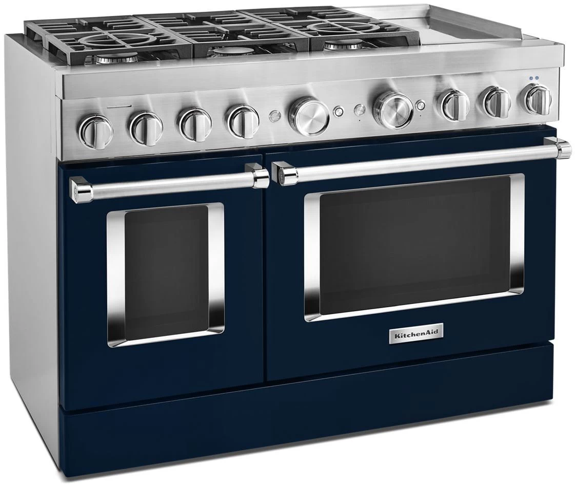 KitchenAid® 48" Ink Blue Commercial-Style Free Standing Dual Fuel Range With Griddle 5 KitchenAid® 48" Ink Blue Commercial-Style Free Standing Dual Fuel Range With Griddle - Image 3
