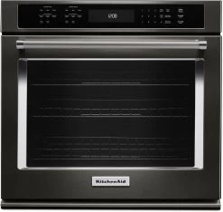 KitchenAid® 30" Black Stainless Steel With PrintShield™ Finish Electric Built In Single Oven