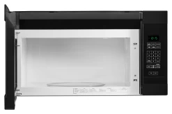 Amana® 1.6 Cu. Ft. Black On Stainless Over The Range Microwave 16 Amana® 1.6 Cu. Ft. Black On Stainless Over The Range Microwave -Professional Kitchen Appliance Store amv2307pfb3