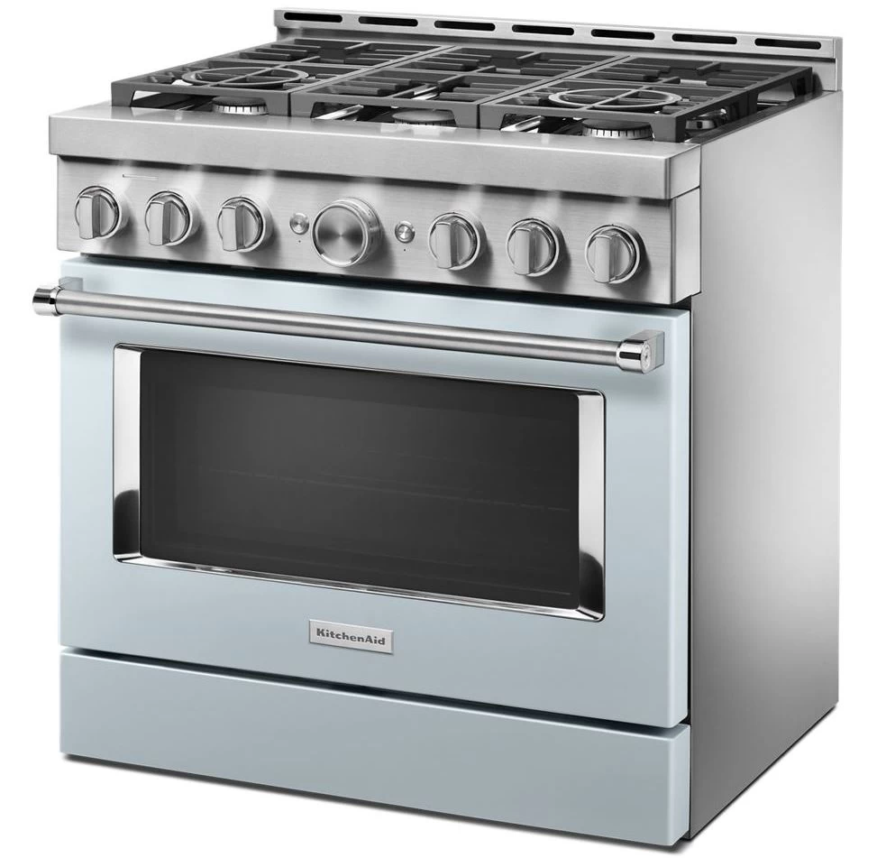 KitchenAid® 36" Misty Blue Smart Commercial-Style Gas Range 5 KitchenAid® 36" Misty Blue Smart Commercial-Style Gas Range - Image 3