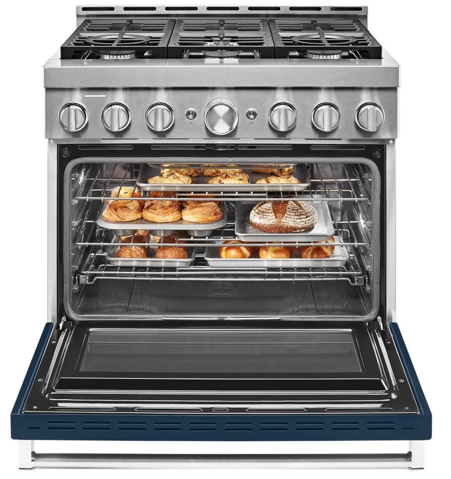 KitchenAid® 36" Ink Blue Smart Commercial-Style Gas Range 4 KitchenAid® 36" Ink Blue Smart Commercial-Style Gas Range - Image 2