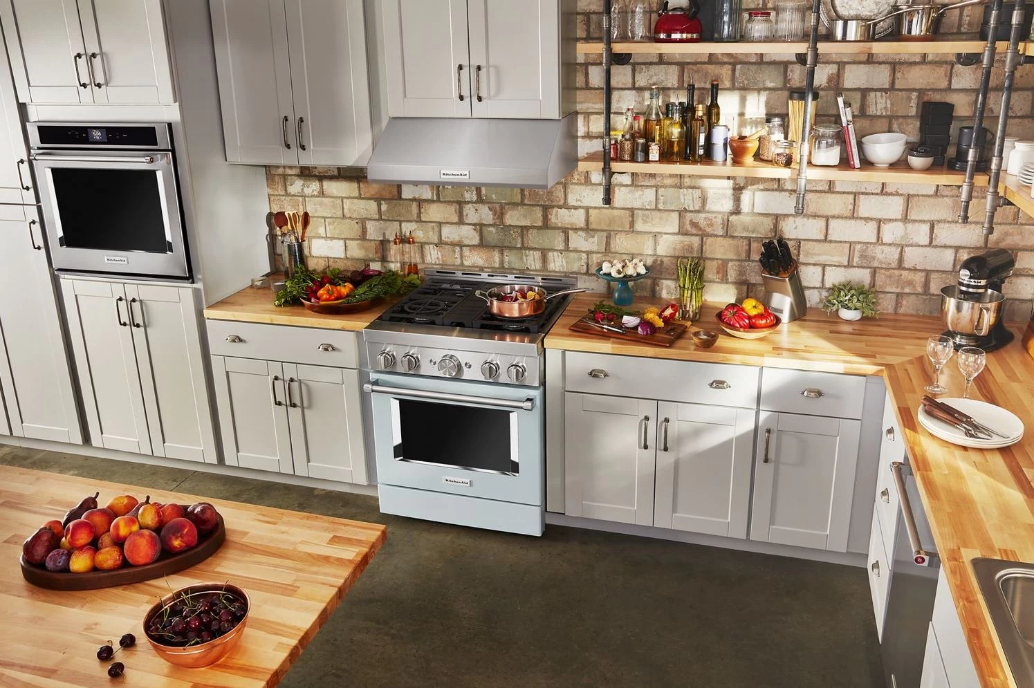 KitchenAid® 30" Misty Blue Smart Commercial-Style Gas Range 6 KitchenAid® 30" Misty Blue Smart Commercial-Style Gas Range - Image 4