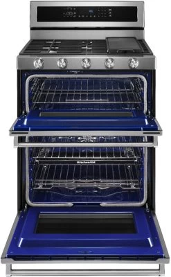 KitchenAid® 30" Stainless Steel Free Standing Dual Fuel Double Oven Range -Professional Kitchen Appliance Store bb329cf5 267b 43d7 967b 2adc6cc0c631