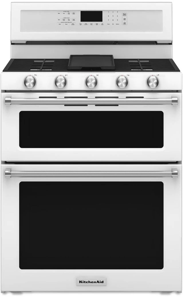 KitchenAid® 30" White Free Standing Gas Double Oven Range 4 KitchenAid® 30" White Free Standing Gas Double Oven Range - Image 2