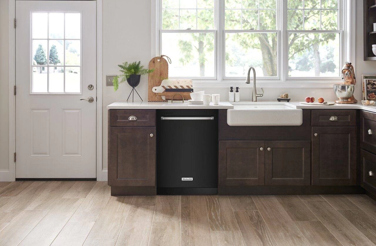 KitchenAid® 24" Black Top Control Built In Dishwasher