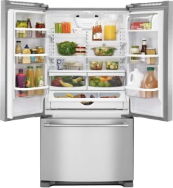 Maytag® 33 In. 22.11 Cu. Ft. FingerPrint Resistant Stainless Steel French Door Refrigerator -Professional Kitchen Appliance Store c2fb6723 9581 4ac2 9d3b a1302a367bcb