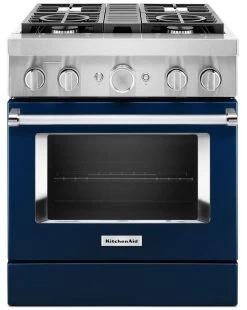 KitchenAid® 30" Ink Blue Commercial-Style Free Standing Dual Fuel Range -Professional Kitchen Appliance Store ca790f31 854d 4388 a916 02698c3f6720