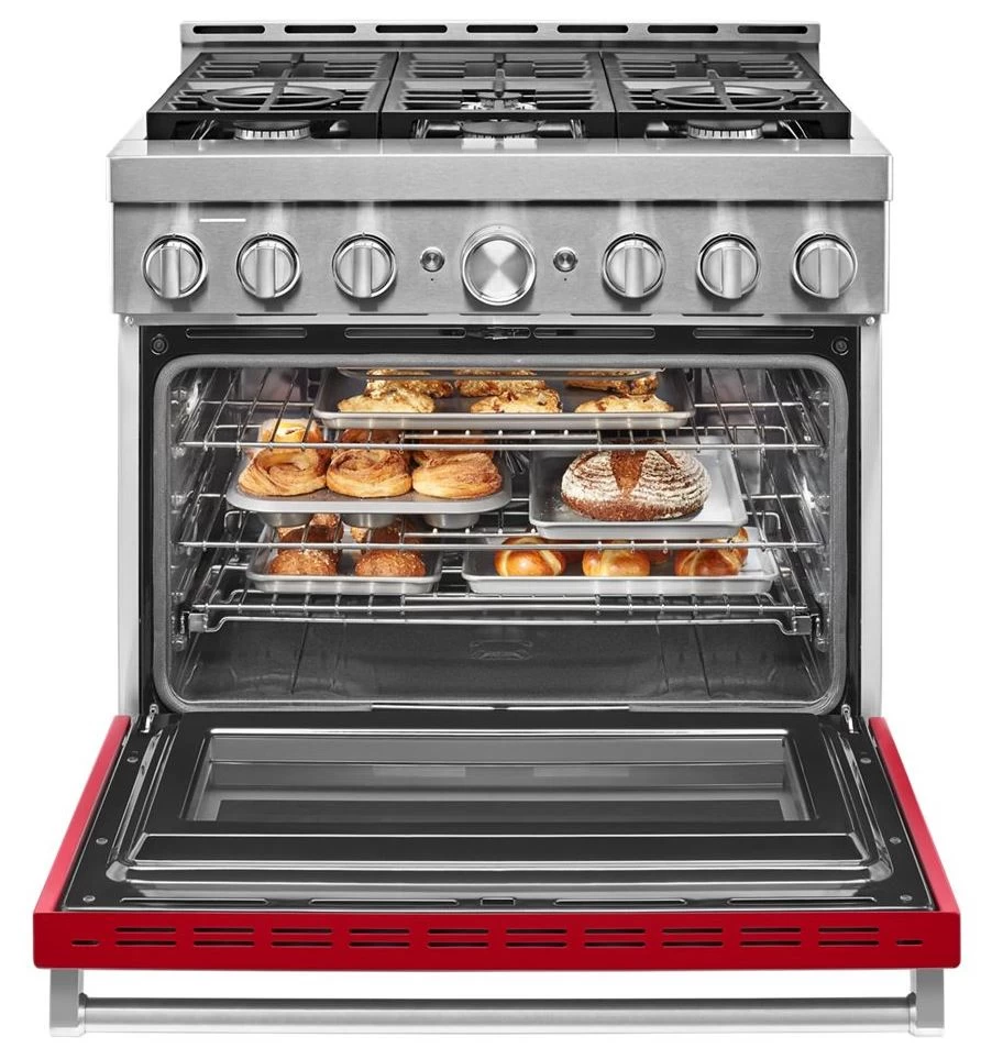 KitchenAid® 36" Passion Red Smart Commercial-Style Gas Range 5 KitchenAid® 36" Passion Red Smart Commercial-Style Gas Range - Image 3