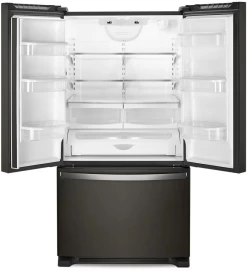 Whirlpool® 33 In. 22.1 Cu. Ft. Fingerprint Resistant Black Stainless Steel Freestanding French Door Refrigerator
