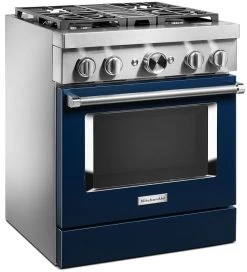 KitchenAid® 30" Ink Blue Commercial-Style Free Standing Dual Fuel Range -Professional Kitchen Appliance Store d432ae00 f1c5 4d52 a8b3 ae21a569ef7f