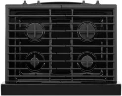 Whirlpool® 5.1 Cu. Ft. Black Freestanding Gas Range