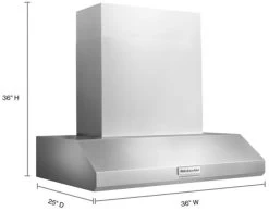 KitchenAid® 36" Stainless Steel Wall Hood -Professional Kitchen Appliance Store d7a038da bc30 4912 bb09 b80fa3b48ee8