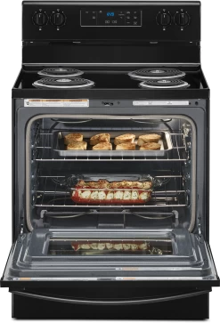 Whirlpool® 30" Black Free Standing Electric Range -Professional Kitchen Appliance Store e256435c 4603 4b89 b49d 17e96b0ee61d