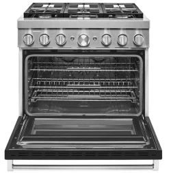 KitchenAid® 36" Imperial Black Commercial-Style Free Standing Dual Fuel Range -Professional Kitchen Appliance Store e2e238c4 1554 46d3 918a 8819fba3cf87