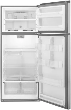 Whirlpool® 17.6 Cu. Ft. Top Freezer Refrigerator-Fingerprint Resistant Metallic Steel