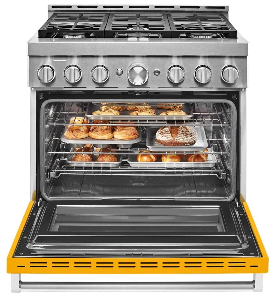 KitchenAid® 36" Yellow Pepper Smart Commercial-Style Gas Range 3 KitchenAid® 36" Yellow Pepper Smart Commercial-Style Gas Range