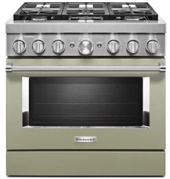 KitchenAid® 36" Avocado Cream Commercial-Style Free Standing Dual Fuel Range -Professional Kitchen Appliance Store ea79bac2 00d7 4bee 99f1 9838d8791de2