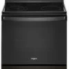 Whirlpool® 30" Fingerprint Resistant Black Stainless Steel Free Standing Electric Range