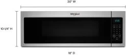 Whirlpool® 1.1 Cu. Ft. Stainless Steel Low Profile Microwave Hood Combination -Professional Kitchen Appliance Store f10e8e5e 9692 4610 872c a3e4d419f32d