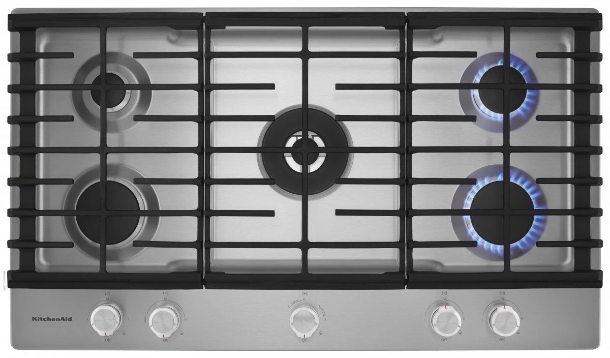 KitchenAid® 36'' Stainless Steel Gas Cooktop 6 KitchenAid® 36'' Stainless Steel Gas Cooktop - Image 4