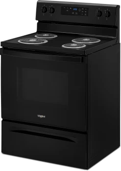 Whirlpool® 30" Black Free Standing Electric Range -Professional Kitchen Appliance Store fc07d354 58fa 4e16 b099 10a2f19d54e0