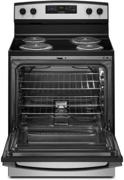 Amana® 30" Black Freestanding Electric Range -Professional Kitchen Appliance Store fdeb0027 199d 4a83 aba3 ae1dc2352e5c