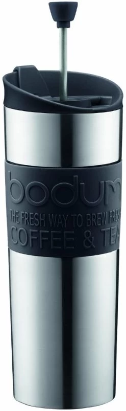Bodum Travel Press, Stainless Steel, Vacuum Sealed, 15 Oz.