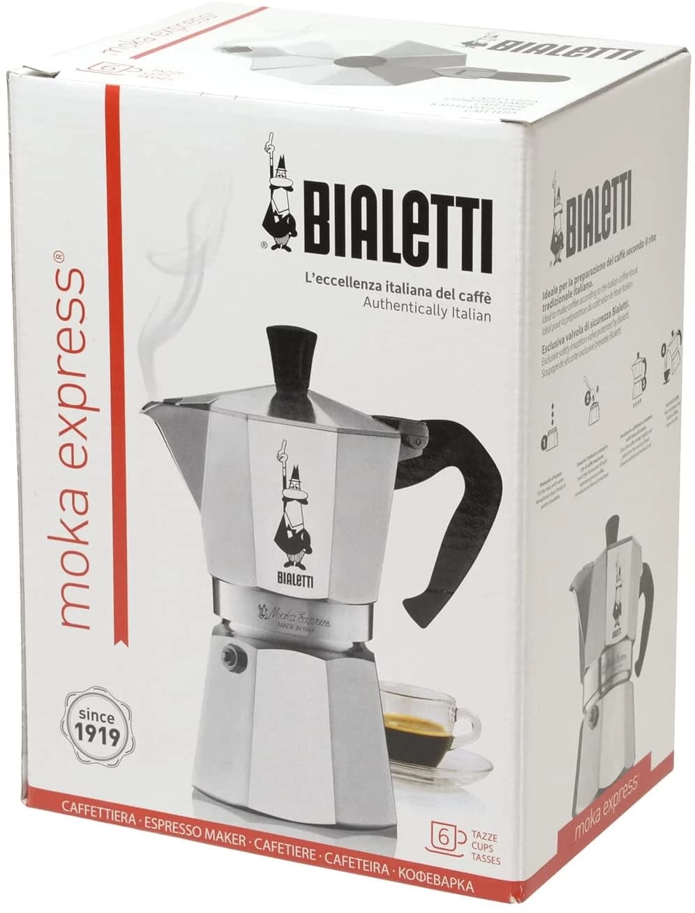 Bialetti Moka Express Espresso Maker - 6 Cup 4 Bialetti Moka Express Espresso Maker - 6 Cup - Image 2