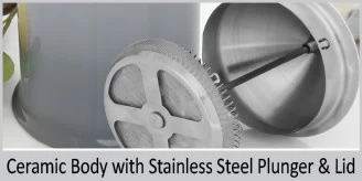 Chantal Ceramic French Press 28 Oz. Soft White 7 Chantal Ceramic French Press 28 Oz. Soft White - Image 5