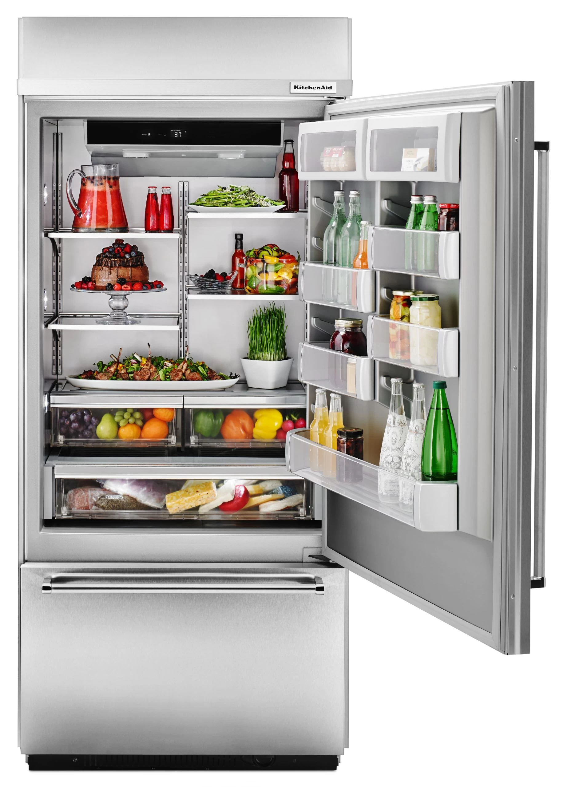 KitchenAid® 20.9 Cu. Ft. Stainless Steel Built In Bottom Freezer Refrigerator 4 KitchenAid® 20.9 Cu. Ft. Stainless Steel Built In Bottom Freezer Refrigerator - Image 2