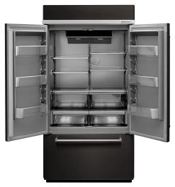 KitchenAid® 24.2 Cu. Ft. Black Stainless Steel With PrintShield™ Finish Built In French Door Refrigerator