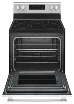 Maytag® 30" Fingerprint Resistant Stainless Steel Free Standing Electric Range -Professional Kitchen Appliance Store mer6600fz1