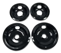 Whirlpool Replacement Burner Bowls - 4 Pack - Black