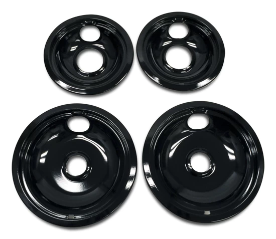 Whirlpool Replacement Burner Bowls - 4 Pack - Black 3 Whirlpool Replacement Burner Bowls - 4 Pack - Black