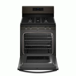 Whirlpool® 30" Free Standing Gas Range-Fingerprint Resistant Black Stainless
