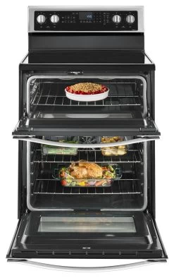Whirlpool® 30" Stainless Steel Free Standing Double Oven Electric Range 16 Whirlpool® 30" Stainless Steel Free Standing Double Oven Electric Range -Professional Kitchen Appliance Store wge745c0fs7