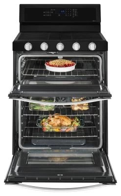 Whirlpool® 30" Black Ice Freestanding Gas Double Oven 12 Whirlpool® 30" Black Ice Freestanding Gas Double Oven -Professional Kitchen Appliance Store wgg745s0fe5