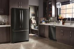 Whirlpool® 25.2 Cu. Ft. Fingerprint Resistant Black Stainless French Door Refrigerator -Professional Kitchen Appliance Store wrf535swhv3