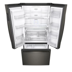 Whirlpool® 23.8 Cu. Ft. Counter Depth French Door Refrigerator-Fingerprint Resistant Black Stainless -Professional Kitchen Appliance Store wrf954cihv2 1
