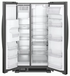 Whirlpool® 33 In. 21.4 Cu. Ft. Fingerprint Resistant Stainless Steel Side-by-Side Refrigerator 19 Whirlpool® 33 In. 21.4 Cu. Ft. Fingerprint Resistant Stainless Steel Side-by-Side Refrigerator -Professional Kitchen Appliance Store wrs321sdhb1