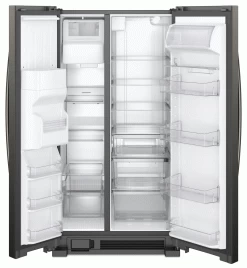 Whirlpool® 21.4 Cu. Ft. Black Stainless Side-by-Side Refrigerator 9 Whirlpool® 21.4 Cu. Ft. Black Stainless Side-by-Side Refrigerator -Professional Kitchen Appliance Store wrs321sdhv9