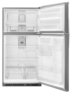 Whirlpool® 33 In. 21.3 Cu. Ft. Monochromatic Stainless Steel Top Freezer Refrigerator -Professional Kitchen Appliance Store wrt511szdm2
