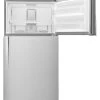 Whirlpool® 33 In. 21.3 Cu. Ft. Monochromatic Stainless Steel Top Freezer Refrigerator