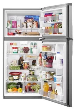 Whirlpool® 30 In. 19.2 Cu. Ft. Monochromatic Stainless Steel Top Freezer Refrigerator 16 Whirlpool® 30 In. 19.2 Cu. Ft. Monochromatic Stainless Steel Top Freezer Refrigerator -Professional Kitchen Appliance Store wrt519szdm3