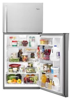 Whirlpool® 30 In. 19.2 Cu. Ft. Monochromatic Stainless Steel Top Freezer Refrigerator 21 Whirlpool® 30 In. 19.2 Cu. Ft. Monochromatic Stainless Steel Top Freezer Refrigerator -Professional Kitchen Appliance Store wrt519szdm4